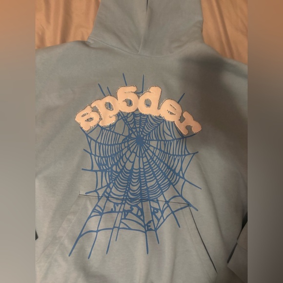 Spider hoodie sky blue Size XXl - Picture 3 of 3